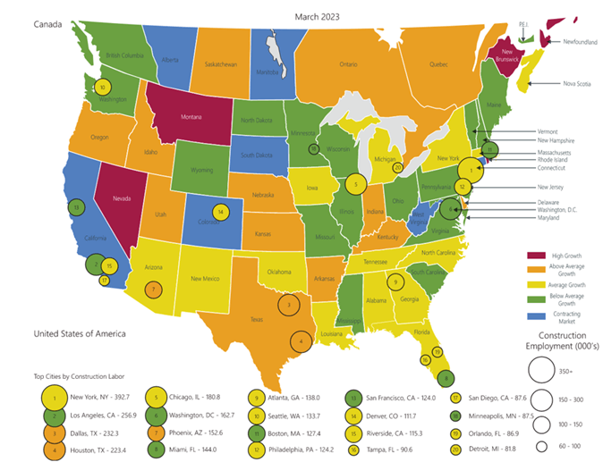 Labor Weather Map